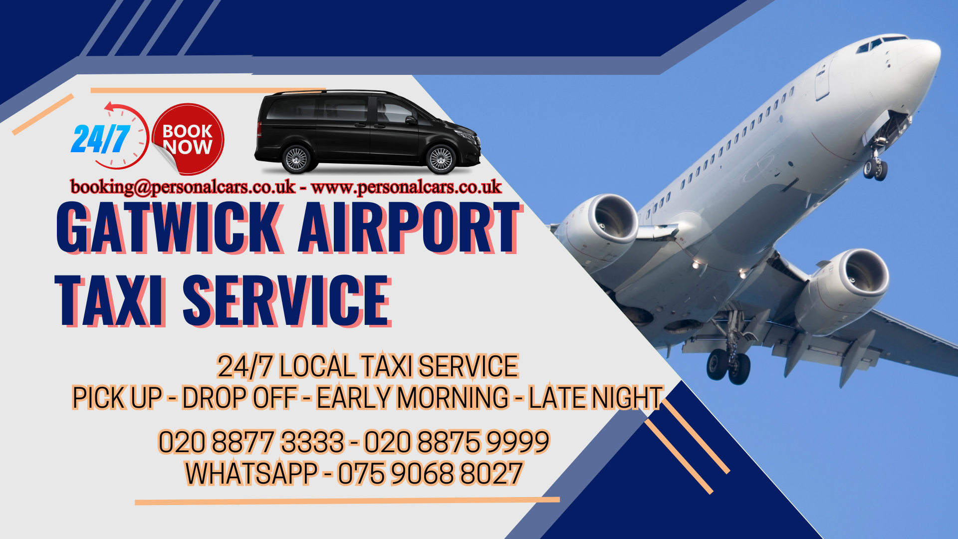 Gatwick airport taxi service call to book